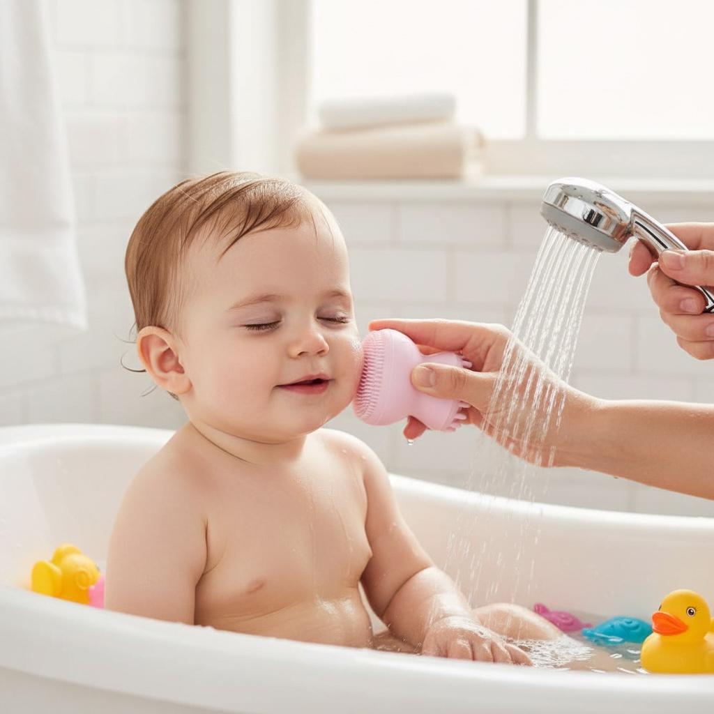 Cute Silicone Octopus Face Cleansing Brush for Kids