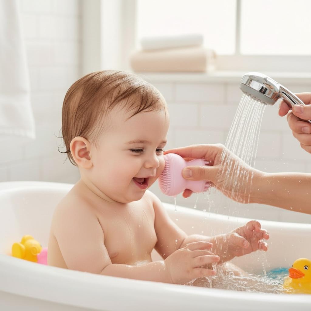 Cute Silicone Octopus Face Cleansing Brush for Kids