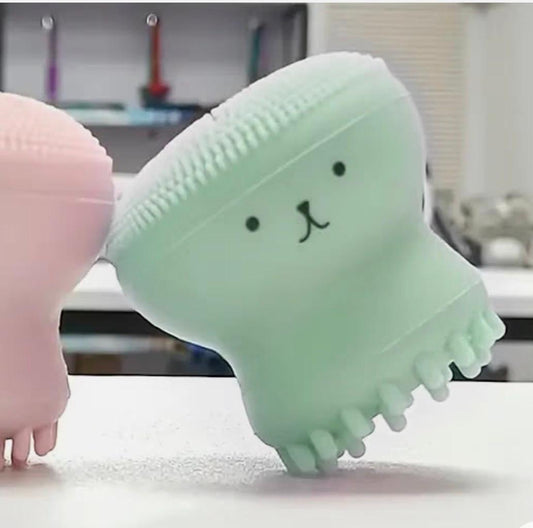 Cute Silicone Octopus Face Cleansing Brush for Kids