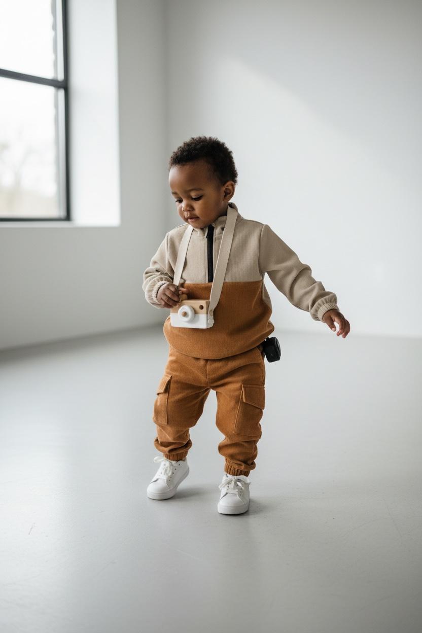 Kids 2 Piece Outfit – Long Sleeve Crew Neck