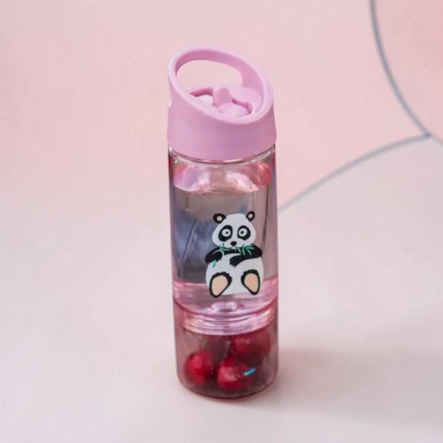 2-in-1 Kids Tritan Water Bottle with Snack Box – Animal Print, BPA-Free, 300ml + 150ml