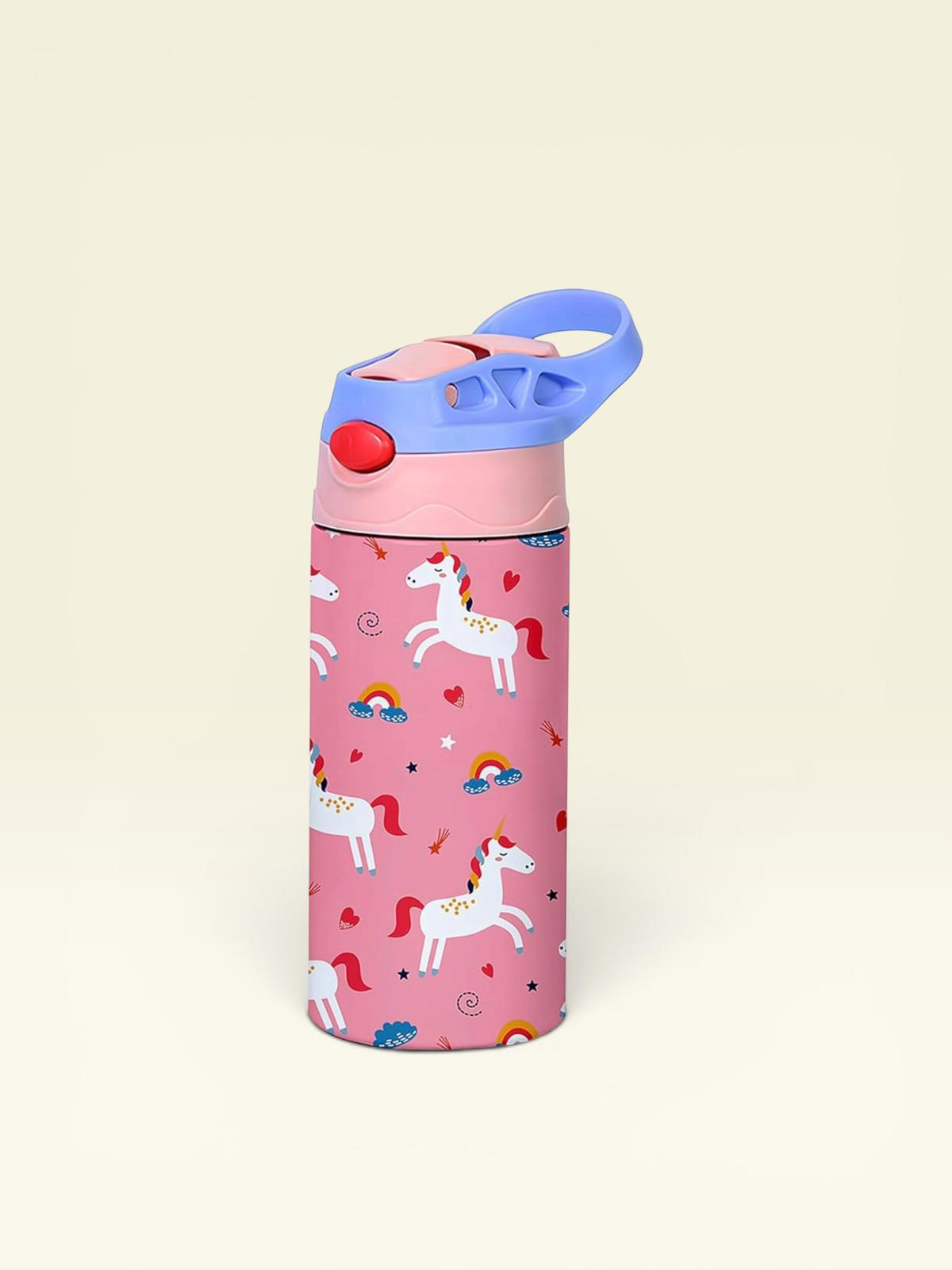 Kids 350ml Insulated SS Water Bottle – Leak Proof, BPA Free with Carry Handle