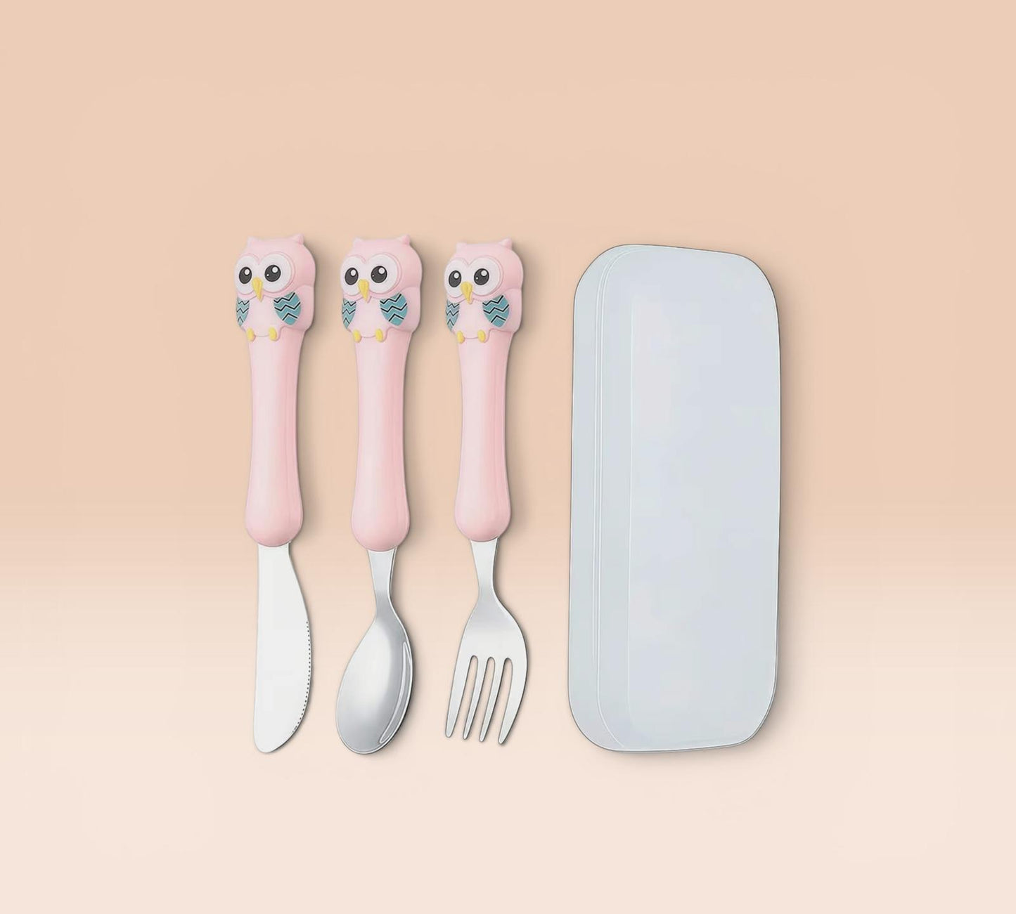 Children’s Fork & Spoon Set – Safe Stainless Steel Utensils with Storage Box, Travel Friendly