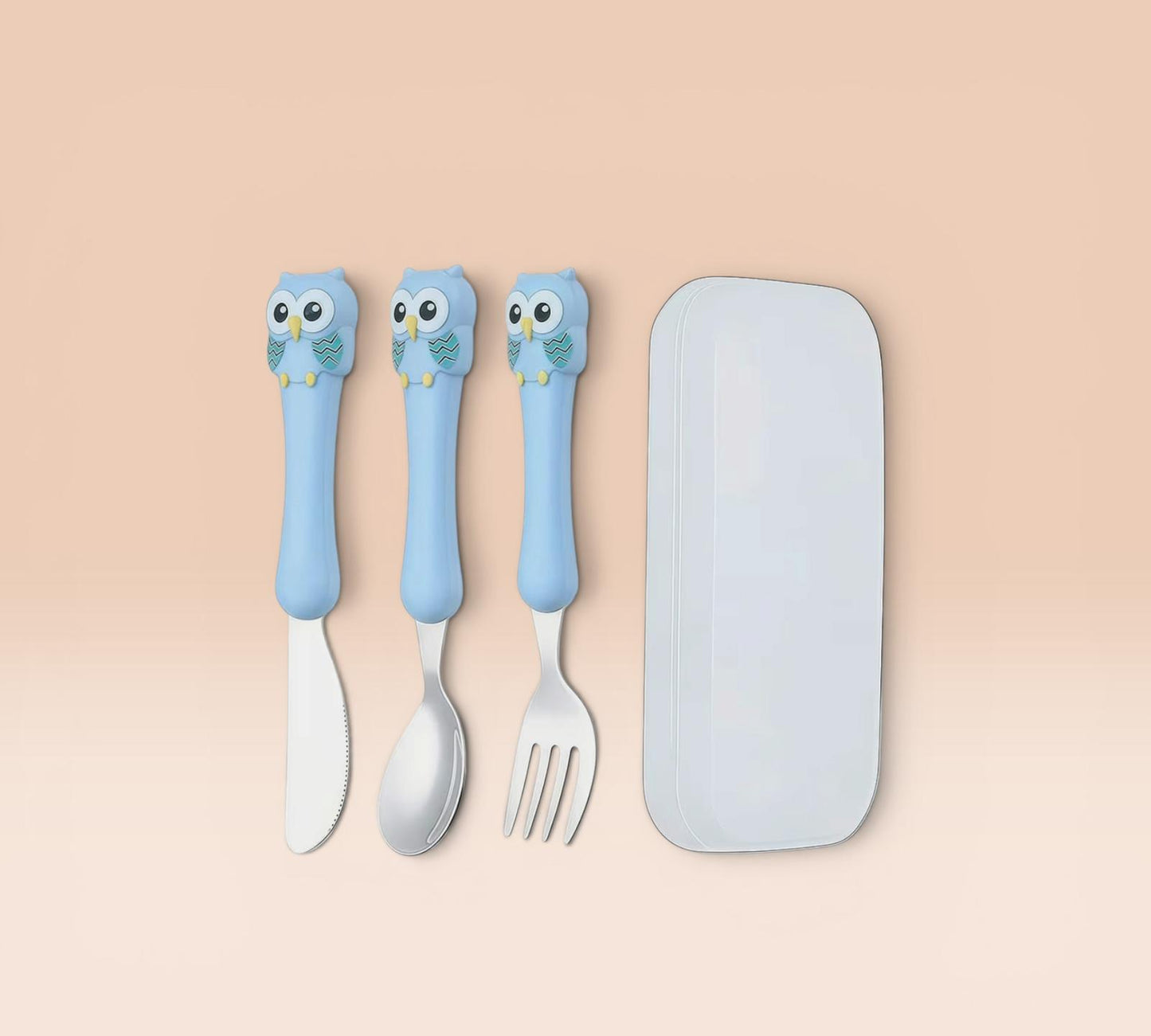 Children’s Fork & Spoon Set – Safe Stainless Steel Utensils with Storage Box, Travel Friendly