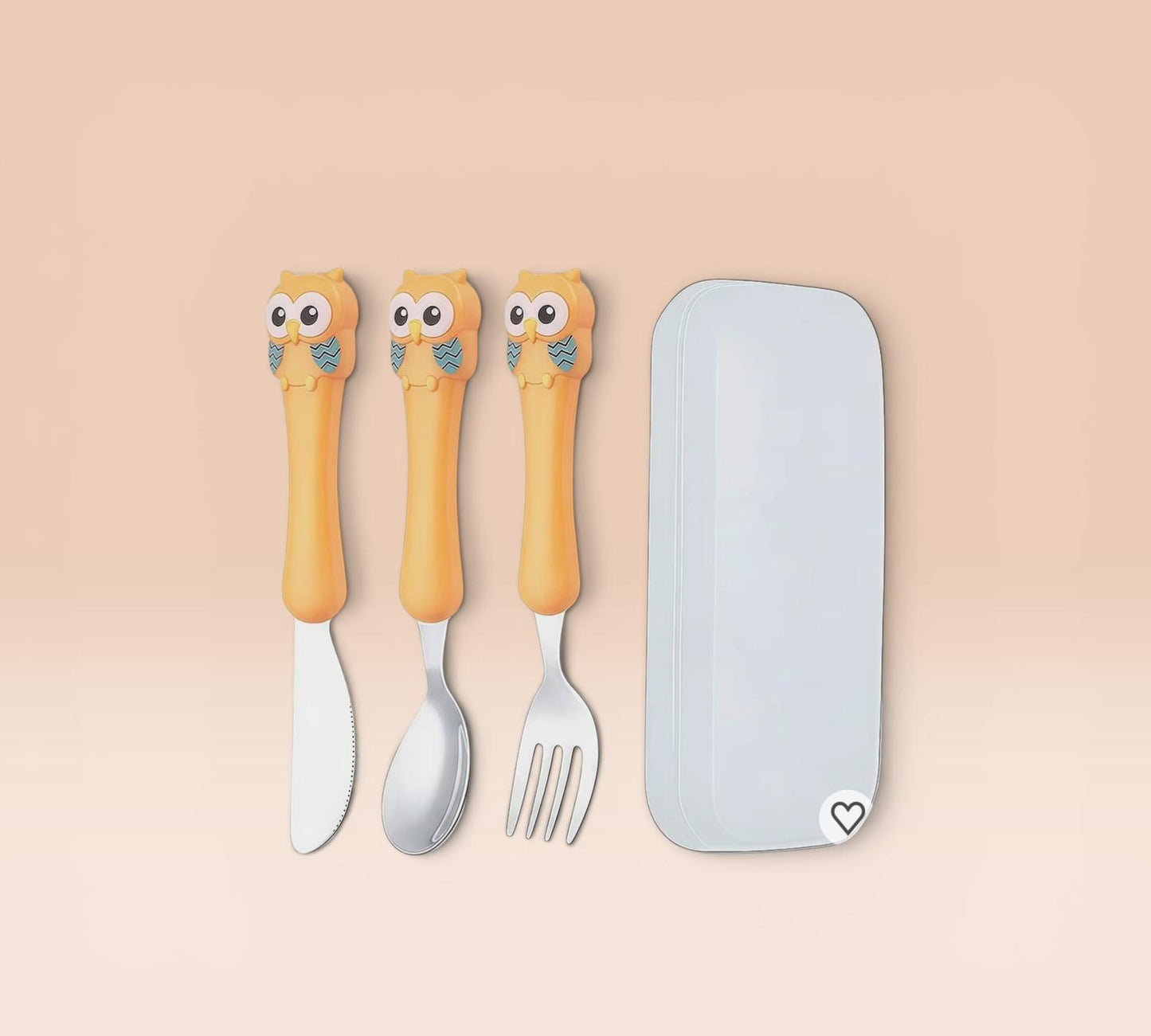 Children’s Fork & Spoon Set – Safe Stainless Steel Utensils with Storage Box, Travel Friendly