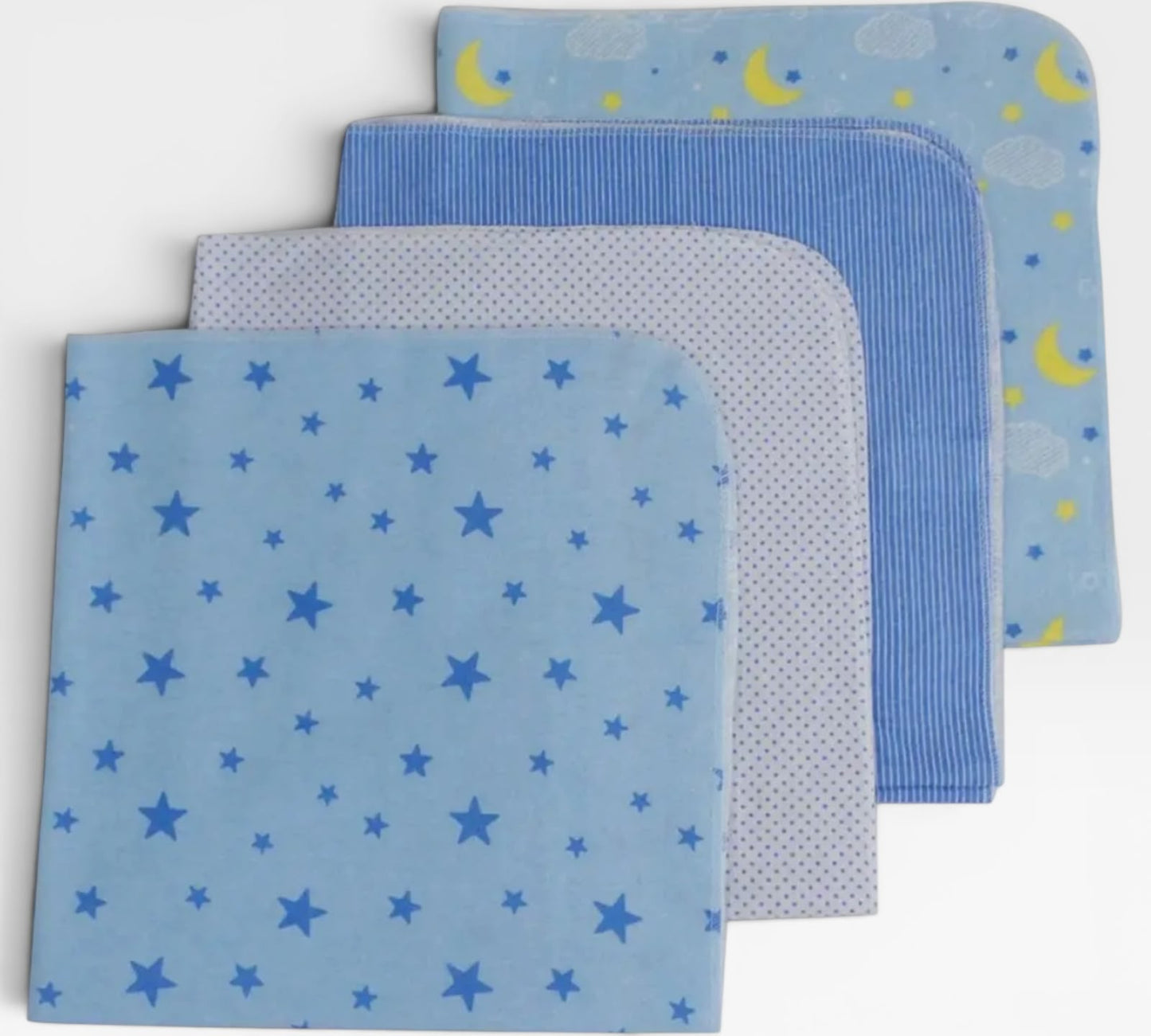 4-Pack 100% Cotton Flannel Receiving Blankets – Soft Baby Swaddle & Multi-Purpose