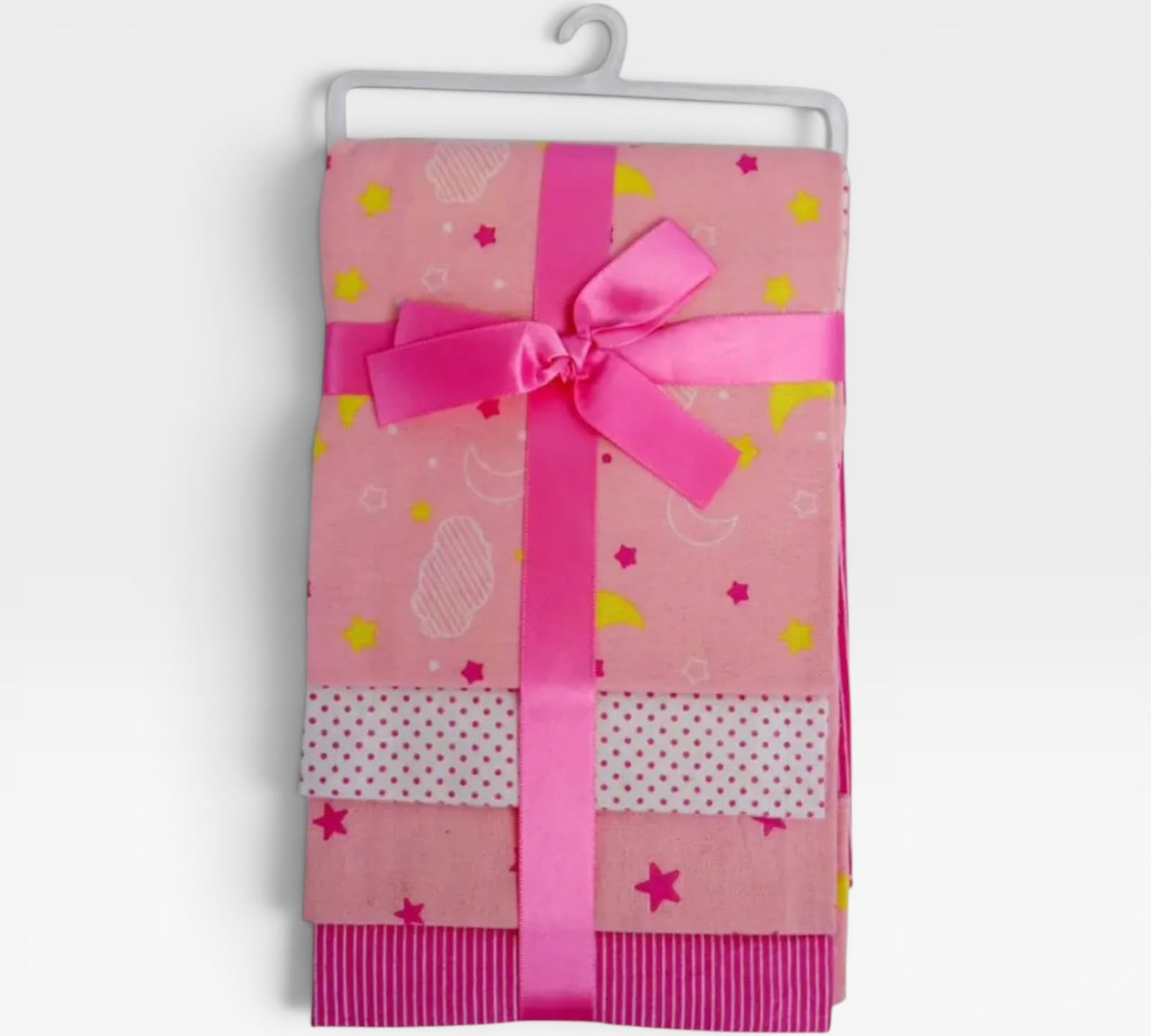4-Pack 100% Cotton Flannel Receiving Blankets – Soft Baby Swaddle & Multi-Purpose