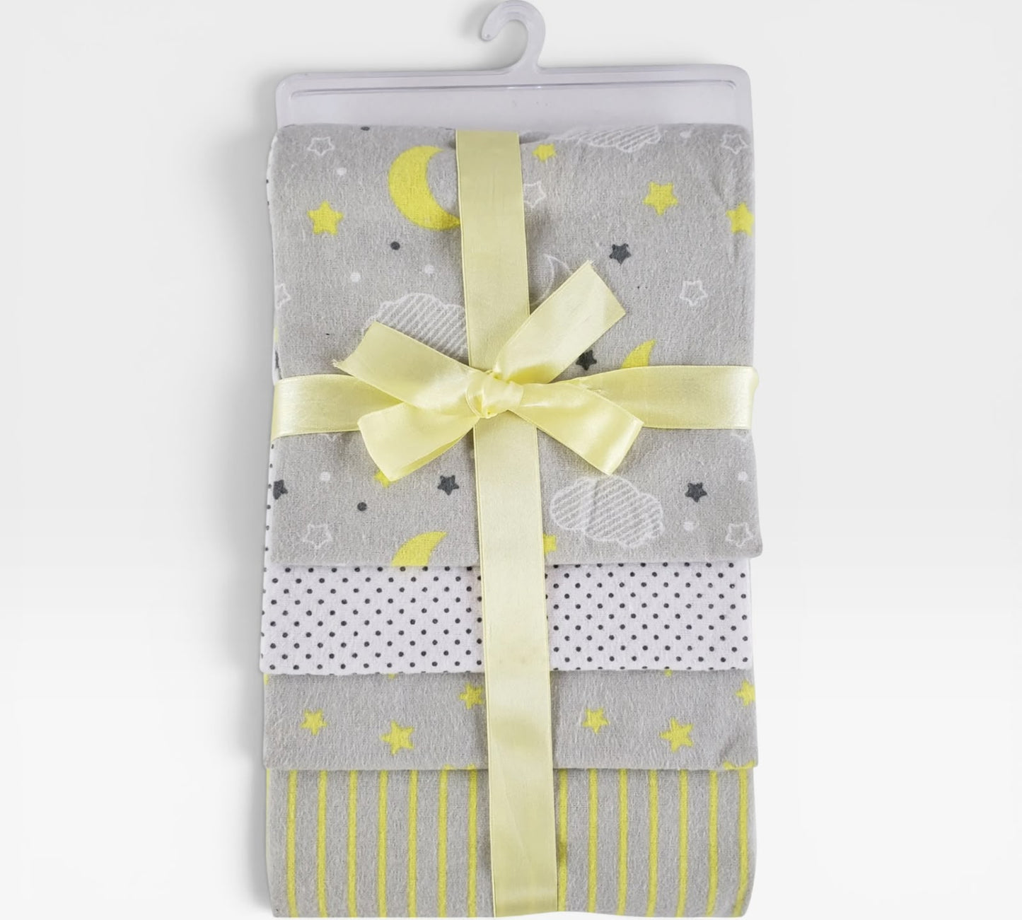 4-Pack 100% Cotton Flannel Receiving Blankets – Soft Baby Swaddle & Multi-Purpose