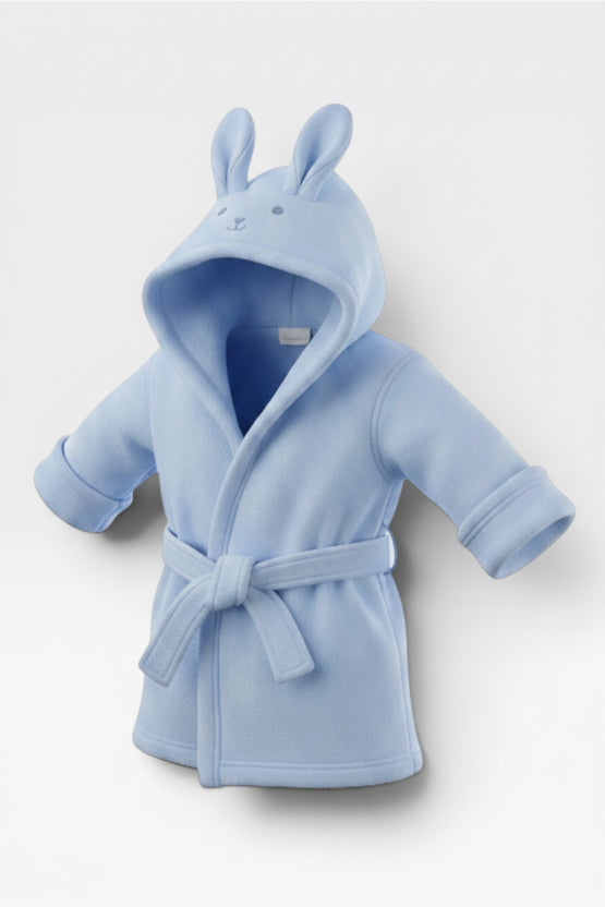 Baby Fleece Hooded Robe – Soft & Warm Toddler Bathrobe with Hoodie, Cozy Dressing