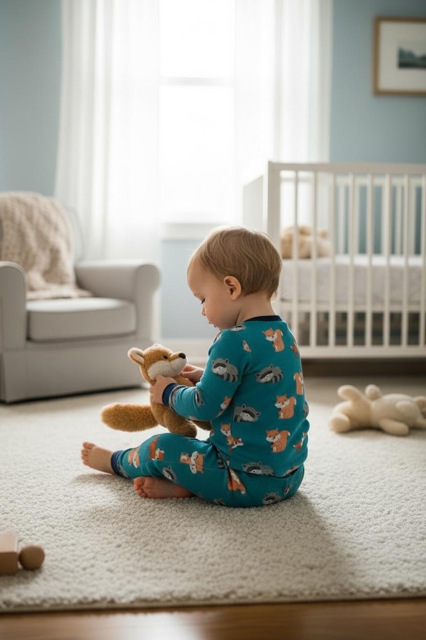 Kids Night Wear Long Sleeve Animal Print 2Pcs