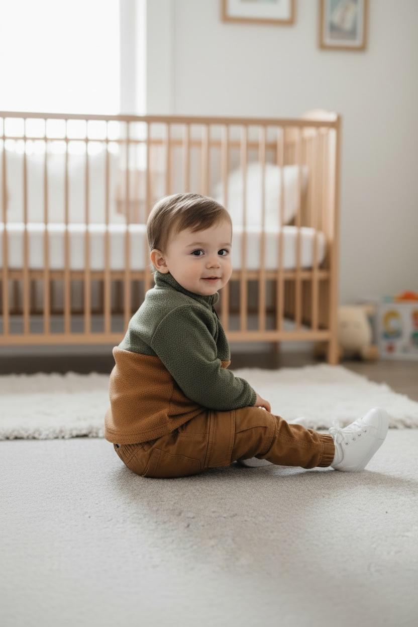 Kids 2 Piece Outfit – Long Sleeve Crew Neck