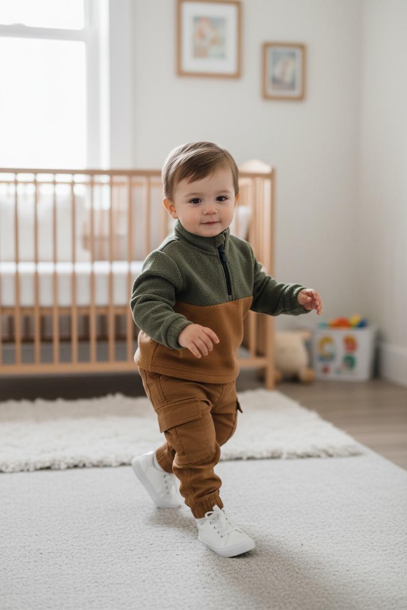 Kids 2 Piece Outfit – Long Sleeve Crew Neck
