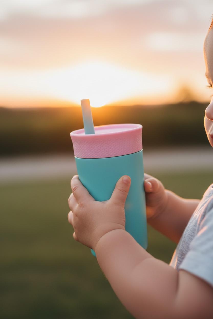 Stainless Steel - Stylish Water Cup with Straw BPA Free
